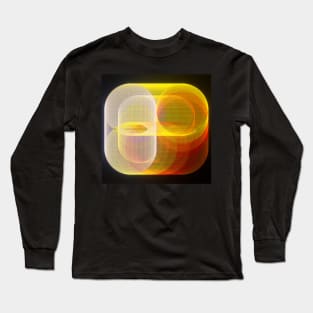 geometric shapes moving and forming complex patterns Long Sleeve T-Shirt